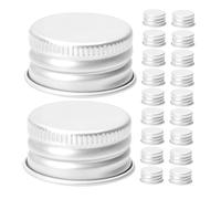 SAFIGLE 50 Tapones de Aluminio Roscados para Botellas Pequeñas Transparentes 18X13 MM Cierre Hermético Antidesbordamiento Repuestos para Botellas de Vidrio y Frascos Adecuado para