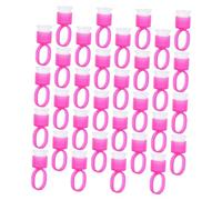 SAFIGLE 50piezas Anillo De Copa Para Extensiones De Pestañas Sujetador De Plástico Portátil Soporte Para Goteros De Pestañas Suministros Para Copa De Plástico Para