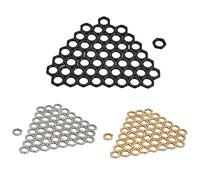 SAFIGLE 50piezas Tuerca De Aleación De Zinc Para Guitarra Tuerca Fina y Delgada Para Conector De Jack Color Plata