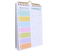 SAFIGLE 52 Hojas Planificador Semanal de Comidas Cuaderno de Notas A5 Encuadernación en Espiral de Papel Versátil para Lista de Compras y Preparación de Menús en Oficina o Meal Prep