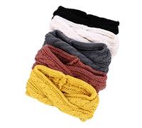 SAFIGLE 5piezas Diadema Calentadora De Orejas Para Mujer Tejida Con Botones Accesorio Deportivo Para Otoño Invierno Aleatorios Para Correr y Actividades Al Aire