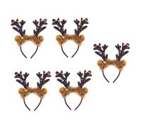 SAFIGLE 5piezas Diadema de Asta Luminosa LED para Navidad Diademas Brillantes Forma de Asta para Fiestas de Navidad