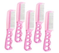 SAFIGLE 5piezas Peines De Acero Antistáticos Para Mujeres Incluye Peine De Dientes Finos Para Sujetar Pelucas Para Uso Doméstico o Profesional Peluquería