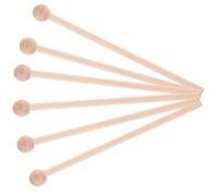 SAFIGLE 6 Mazos de Percusión de Madera Natural para Marimba y Xilófono, Baquetas Ergonómicas para Instrumentos Musicales Escolares y Enseñanza, Accesorios de Percusión para Niños