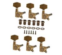 SAFIGLE 6 Piezas 6 cuerdas de guitarra derecha perillas de afinación de guitarra clavijas de afinación de guitarras instrumentos musicales clavija de afinación de guitarra universal Metal
