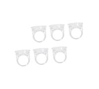 SAFIGLE 6 Piezas Anillos de Taza para Pegamento de Pestañas Recipientes de Color Transparente para de Extensiones Herramienta Profesional para Salones de y Personal