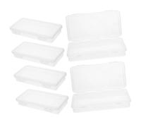 SAFIGLE 6 Piezas Caja Plástica Transparente para Lápices Organizador Apilable de Gran Capacidad para Bolígrafos Pinceles y Útiles Escolares Resistente y Reutilizable para Escritorio y