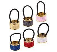 SAFIGLE 6 Piezas De Accesorios Para El Cabello De Rosas Accesorios Para El Cabello Rizado Accesorios Para Mujeres Coleteros De Metal Accesorios Para Coleteros Puños De Plástico