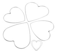 SAFIGLE 6 Piezas de Círculo Atrapasueños de Metal en Forma de Corazón, Suministros para Decorar Hogar Campanas de Viento y Base Resistente