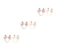 SAFIGLE 6 piezas Diadema Disfraz Animal Cabezas y Vaca con Cuernos para Halloween Fiesta Niñas Mujeres