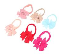 SAFIGLE 6 Piezas Diadema Lazo para Niñas Banda Cabello Manual Lazo Accesorios Cabello para Bebés Bandas Elásticas Color Aleatorio
