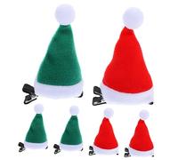 SAFIGLE 6 Piezas Horquilla De Gorro De Papá Noel Pinzas Navideñas Cabello Accesorios Cabello Para Bodas Navideñas Mini Pinzas Pelo Para Mujer Para Gorro De Papá Noel Decoración De Navidad
