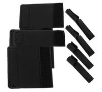 SAFIGLE 6 Protectores de Vara para Trombón de Pu Suave, Manga para Tubo de Trombón, Accesorio Protector para Dedos, Paquete de 3 Pares, Color Negro, Uso para Protección de Instrumento