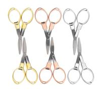 SAFIGLE 6 Tijeras Plegables de Metal Pequeñas Kit Portátil para Manualidades y Costura Mango Metálico Dorado Rosa y Plateado Tijeras Ligeras para Viaje y Uso Doméstico