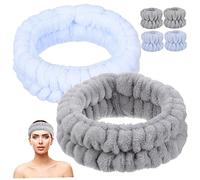 SAFIGLE 6 Unidades De Bandas Elásticas Para La Cabeza Para El Lavado Para Maquillaje Cuidado De La Piel Faciales Spa Y Faciales Para Mujer