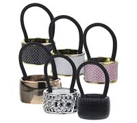 SAFIGLE 6piezas Coleteros Cabello De Caballo Redonda Accesorios De Moda Para Mujer Gomas Gruesas Para Pelo Fino Para Actividades Diarias
