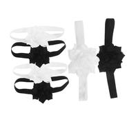 SAFIGLE 6piezas Diadema de Hecha Mano Flores Accesorios Cabello para Niñas Diademas Elásticas para Recién Nacidas para Su Primer Cumpleaños
