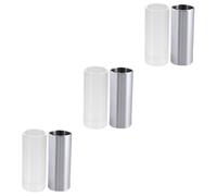 SAFIGLE 6piezas Guitar Slide De y Acero Inoxidable Medium Bottleneck Slide Para Guitarra Transparente y Plateado