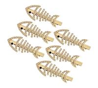 SAFIGLE 6piezas Horquilla De Espina De Pescado Para Mujer Gemas De Imitación Diseño Creativo Para Fiesta o Diario Accesorios De Para Niñas