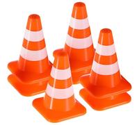 SAFIGLE 7pcs Mini Orange Traffic Cones, Simulation Road Cone Toy for Kids, Tiny Construction Cones, Educational Traffic Sign Toys for Kindergarten, 1.38X0.98 Inch