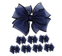 SAFIGLE 8 Piezas Adornos para Zapatos Lazos Azul Accesorios DIY para Tacones y Diario Decoración Elegante y Ligera para Mujeres