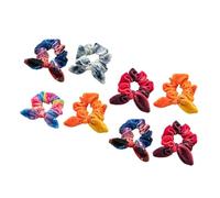 SAFIGLE 8 Piezas Scrunchies para Mujer con Orejas de Conejo Lazos Elásticos para Coletas y Recogidos Alta Elasticidad y Confort Decoraciones de Pelo Variadas