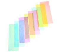 SAFIGLE 8 piezas Tiras de Lectura Guiada PVC Transparente Colores para Estudiantes Marcadores Resaltadores para Seguimiento de Texto Ayuda Práctica para Mejorar Comprensión y Velocidad