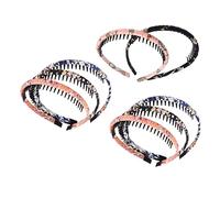 SAFIGLE 8piezas Peine Con Banda Cabello Diademas De Moda Antideslizantes Para Peinados Casuales Color Aleatorio