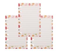 SAFIGLE A7 de 3 Piezas con 6 Agujeros Papel Rayado Colorido para Cuadernos de Recarga Organizador Escolar y Oficina Recambios Prácticos y Ecológicos