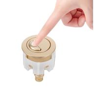 SAFIGLE Accesorio de Reemplazo para Botón de Descarga de Inodoro Doble Pulsación Redondo, Fácil Instalación para Cisternas en Baños Domésticos