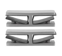 SAFIGLE Accesorios para Barandillas de Vidrio, Abrazaderas de Acero Inoxidable 180° para Paneles de 10-12 MM, 2 Piezas, Clips Resistentes para Terrazas y Barandillas de Exterior