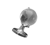 SAFIGLE Adorno de Globo Terráqueo de Cristal Mini Decoración de Escritorio Elegante Base Estable Adecuado para Regalos de Boda Fiestas y Decoración de Hogar Modelo Geográfico Compacto