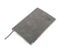 SAFIGLE Agenda Diaria 2026 A5 Gris - Cuaderno de Planificación Semanal y Mensual Calendario Anual Planificador de Tareas Diarias y Libreta Portátil para Gestión y Organización Personal