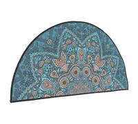 SAFIGLE Alfombra Media Luna Bohemia Antideslizante de Absorbente y Lavable para Baño y Entrada Decoración Étnica Vibrante para Sala y Dormitorio