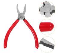 SAFIGLE Alicates para Vidrio de Resistentes con Mandíbula Curva para Cortes Precisos Vidrieras y Vidrio Coloreado Herramienta Profesional de Acero y Goma para Trabajos de Corte y Rotura