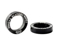 SAFIGLE Arandelas de Conversión 100 a 110 Mm Buje de Bicicleta para 5mm | Aleación de Aluminio Negra, Paquete de 2 Piezas, para Carretera y Montaña, Ligera Ajuste Suave