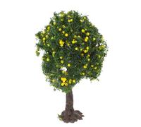 SAFIGLE Árbol Modelo a Escala de 10 CM con Hojas Verdes y Frutos Amarillos Planta Artificial Compacta para Paisajes en Miniatura Decoración para Maquetas de Trenes y Proyectos de