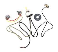 SAFIGLE Arnés de Cableado para Guitarra de Color y Potenciómetro Switch de Cabeza para Reemplazo Guitarra