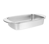 SAFIGLE Bandeja para Asar Pescado Rectangular de Acero Inoxidable Tamaño Pequeño Compatible Cocina de Inducción Bandeja Poco Profunda para Cocinar Mariscos y Langostas en Hogar y