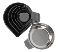 SAFIGLE Bandejas para Báscula Electrónica de Acero Inoxidable, 6 Piezas Apilables Borde Puntiagudo para Pesaje Preciso de Joyería y Polvo, Accesorio Resistente para Cocina y Laboratorio