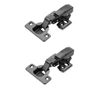 SAFIGLE Bisagra para Muebles de Acero Inoxidable Negra Bisagra Hidráulica de Presión Amortiguador para Puertas de Armarios Juego de 2 Piezas Tamaño Grande