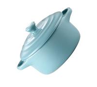 SAFIGLE Bol de para Guisos con Doble Asa y Tapa Compatible con Microondas y Horno Resistente y Seguro para Cocina Color Azul Lago