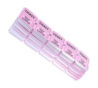 SAFIGLE Boletos de Rifa Doble Tirada 200 Unidades Color Rosa para Eventos y Fiestas, Entradas para Sorteos, Carnaval y Recaudación de Fondos, Hojas de Boletos para Juegos y Actividades