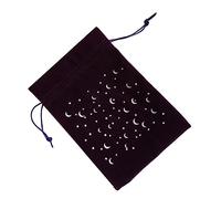 SAFIGLE Bolsa De Almacenamiento Cordón De Franela Gruesa Diseño De Estrellas y Luna para Joyería y Tarjetas De Tarot