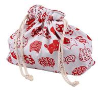 SAFIGLE Bolsa de Almuerzo Bento Japonesa de Doble Capa Reforzada Diseño de Cuerda para Tirar, Adecuado para Trabajo y Escuela