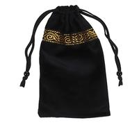 SAFIGLE Bolsa De Cartas Del Tarot De Terciopelo Negra Cordón, Bolsa Pequeña De Almacenamiento, Resistente y Portátil Para Cartas, Dados y Piezas De Juego, Adecuado Para Tarotistas y Aficionados