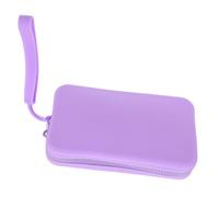 SAFIGLE Bolsa de Maquillaje de Silicona Pequeña Rectangular, Organizador Compacto Cremallera para Mujer, Adecuado para Viaje, Almacenamiento Seguro y Resistente al Agua (Color Púrpura