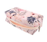 SAFIGLE Bolsa de Maquillaje para Mujer, Neceser de Viaje Grande, Organizador Cremallera, Color Beige Diseño de Flamenco, Almacenamiento Multifuncional para Uso Diario y Viajes