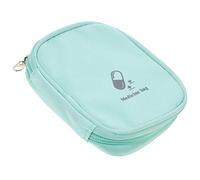 SAFIGLE Bolsa de Medicina Portátil Resistente al Desgarro y No Deformable, Mini Botiquín para Viajes y Camping Material de Tela Oxford Verde