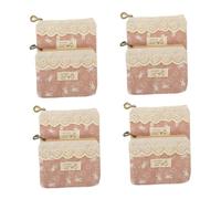 SAFIGLE Bolsas De Almacenamiento Higiénico Porta Compresas Portátil Multi Funcional para Accesorios Femeninos para Sanitario Y Monedas 2 Piezas X 4